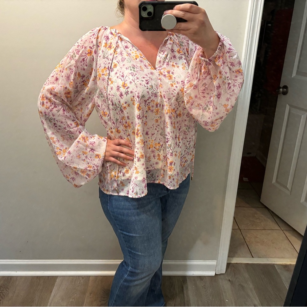 Ivy City Co Imogen Top in Blush BNWT size L